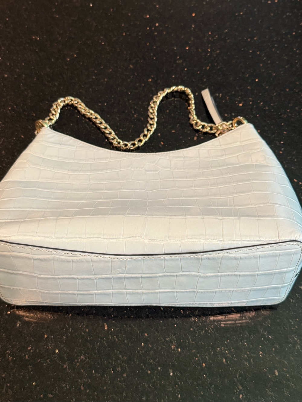 kate spade Light Blue Croc-Embossed Crossbody Bag with Gold Hardware - Picture 3 of 10